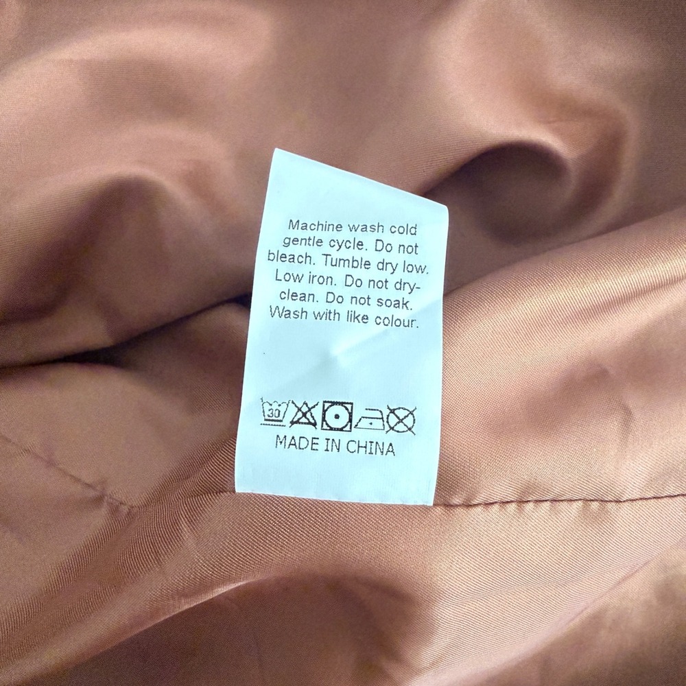 Coat Mens XL Storm Flap Long Jacket Brown Cozy Fall Autumn Winter Layering - Picture 9 of 12